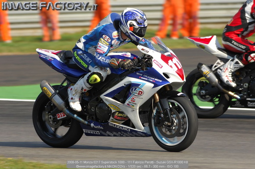 2008-05-11 Monza 0217 Superstock 1000 - 111 Fabrizio Perotti - Suzuki GSX-R1000 K8